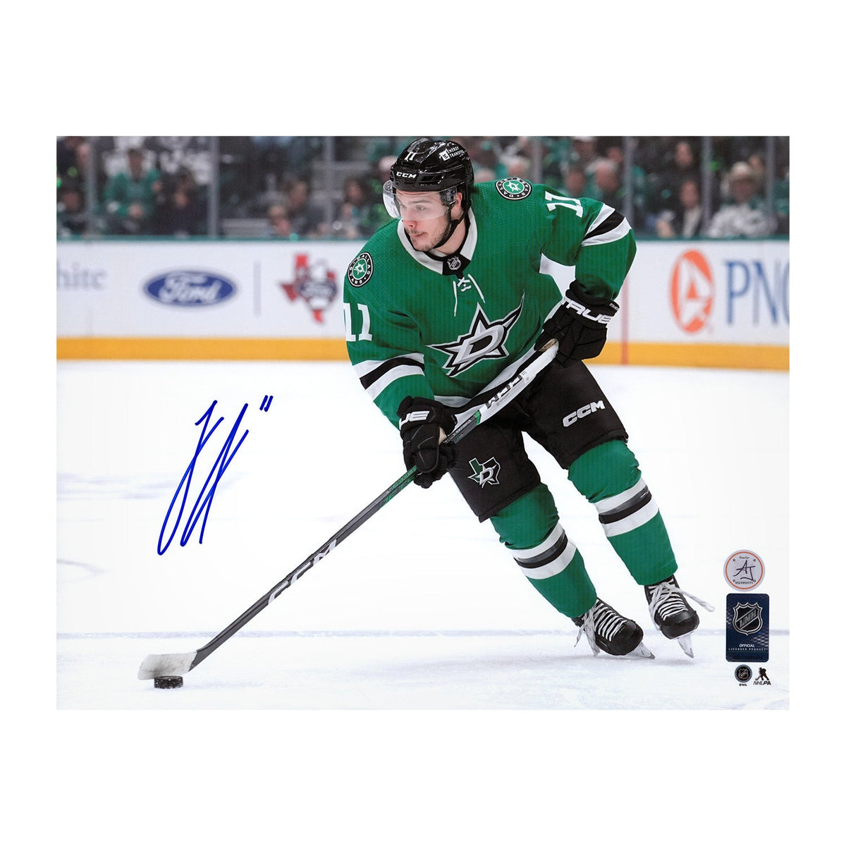 Logan Stankoven Autographed Dallas Stars Rookie 11x14 Photo product image 1, provided for visual reference and product