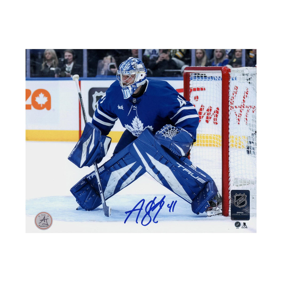 Anthony Stolarz Signed Toronto Maple Leafs Between The Pipes 8x10 Photo product image 1, provided for visual reference and