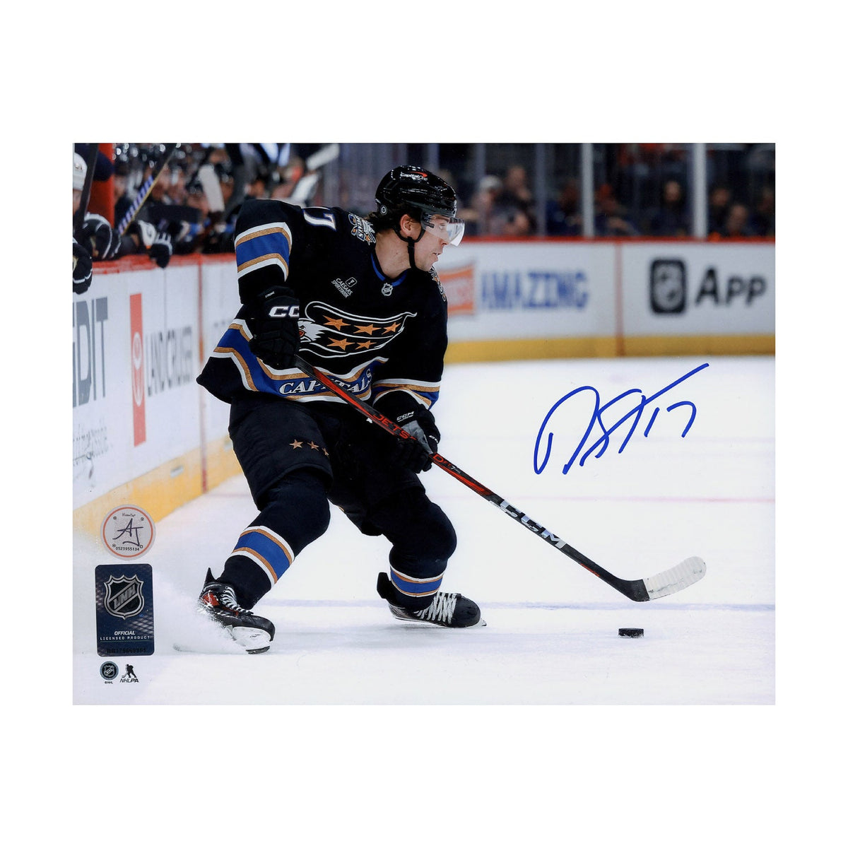 Dylan Strome Signed Washington Capitals Eagle Logo 8x10 Photo product image 1, provided for visual reference and product