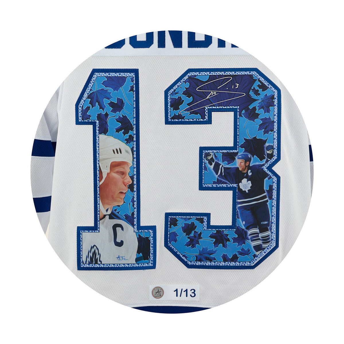 Mats Sundin Signed Toronto Maple Leafs Player Profile Art Jersey #1/13 product image 3, provided for visual reference and