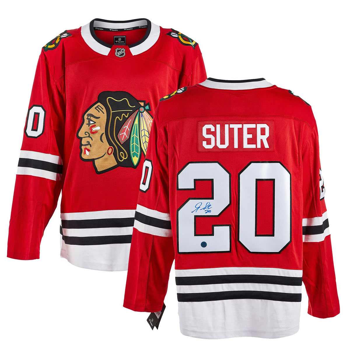 Gary Suter Autographed Chicago Blackhawks Fanatics Breakaway Jersey product image 3, provided for visual reference and