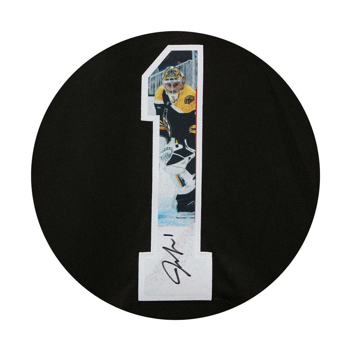 Jeremy Swayman Signed Boston Bruins Goalie Art Jersey #11/25 product image 3, provided for visual reference and product