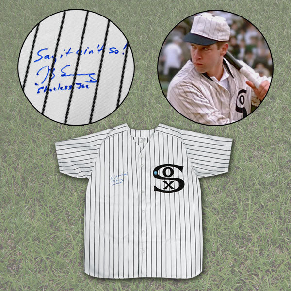 DB Sweeney Signed Chicago Black Sox Joe Jackson Jersey product image 1, provided for visual reference and product detail