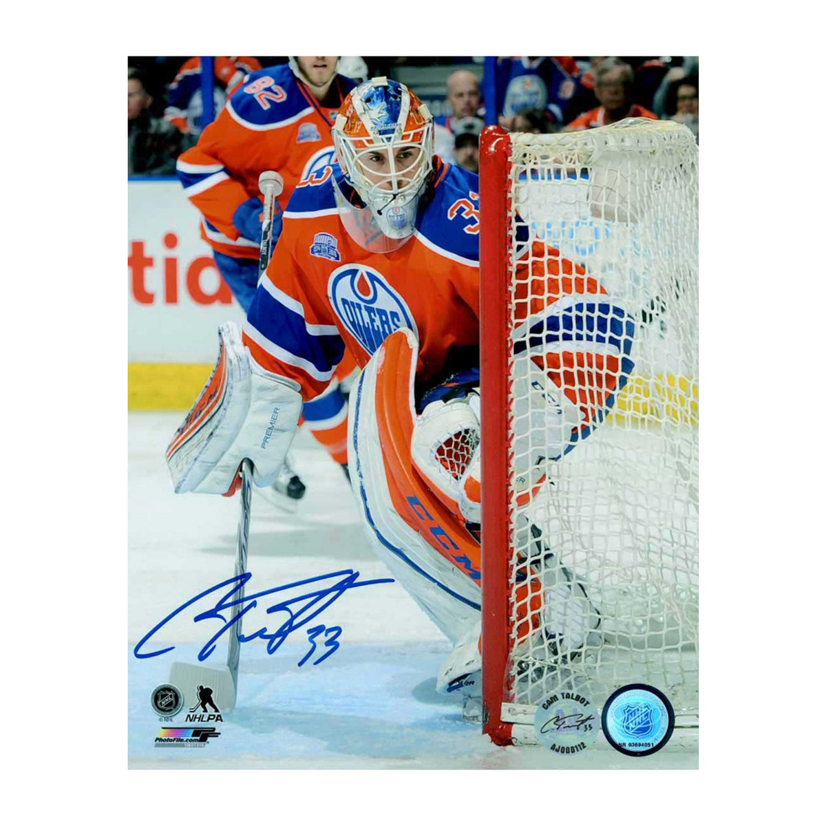 Cam Talbot Signed Edmonton Oilers Netminder 8x10 Photo product image 1, provided for visual reference and product detail