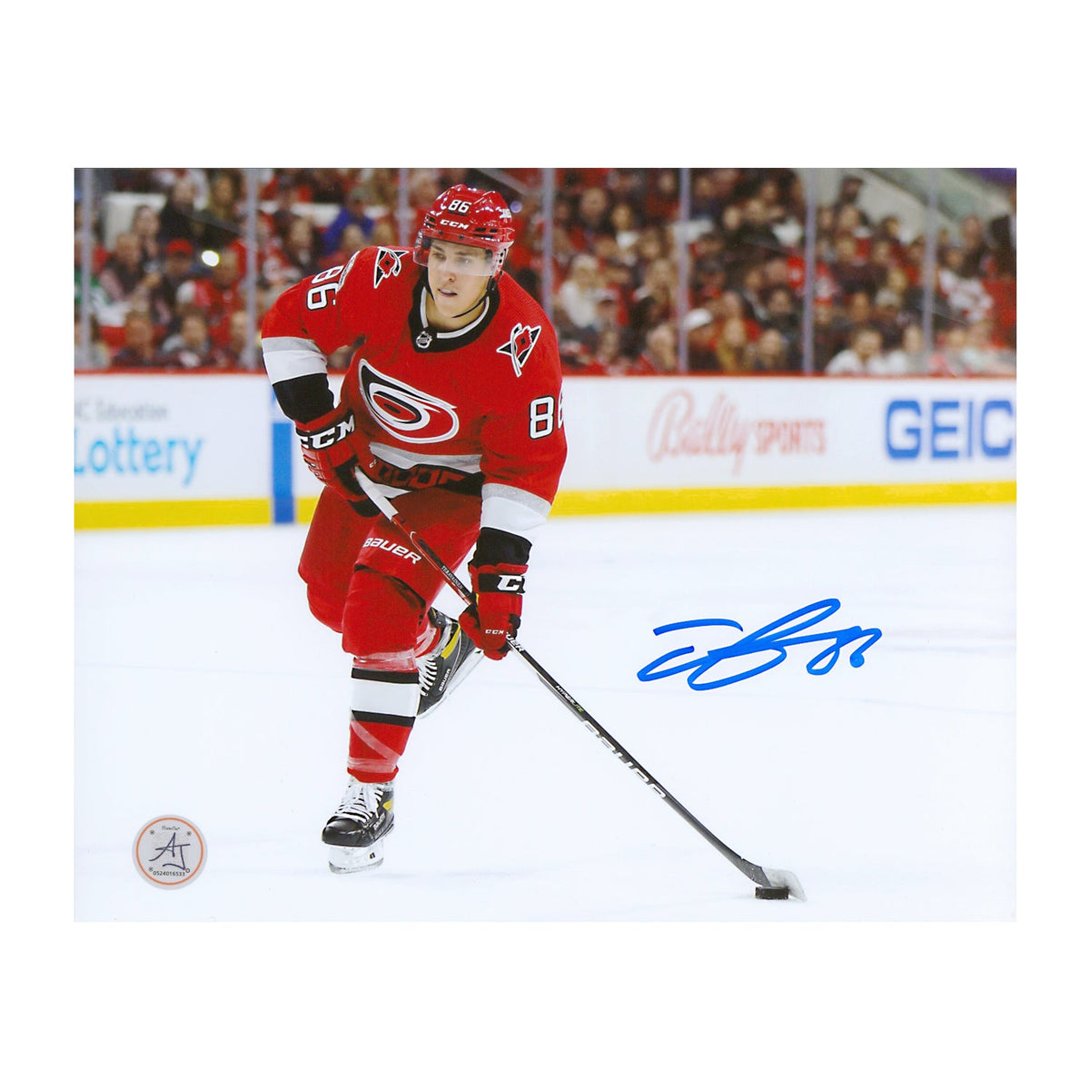 Teuvo Teravainen Signed Carolina Hurricanes Hockey 8x10 Photo product image 1, provided for visual reference and product