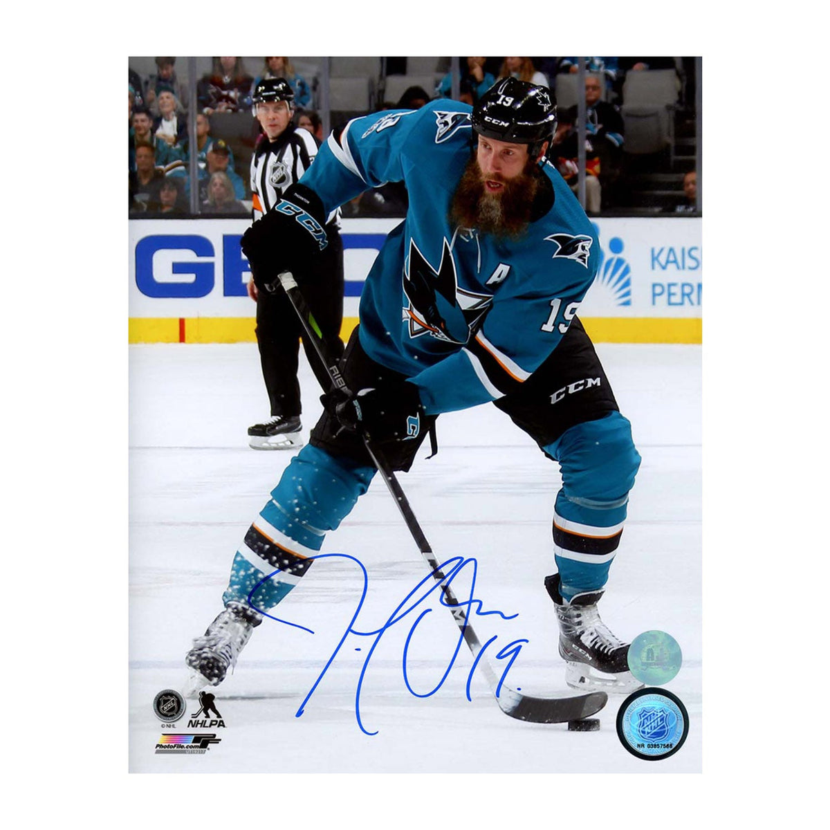 Joe Thornton Autographed San Jose Sharks Hockey 8x10 Photo product image 1, provided for visual reference and product detail