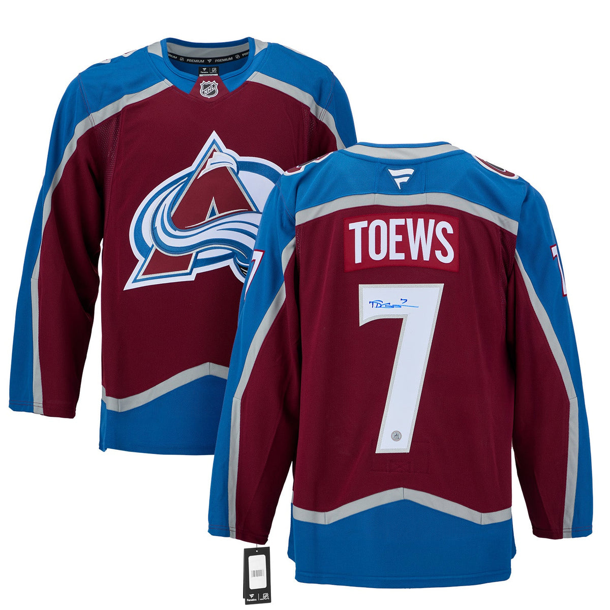 Devon Toews Autographed Colorado Avalanche Fanatics Premium Jersey product image 3, provided for visual reference and