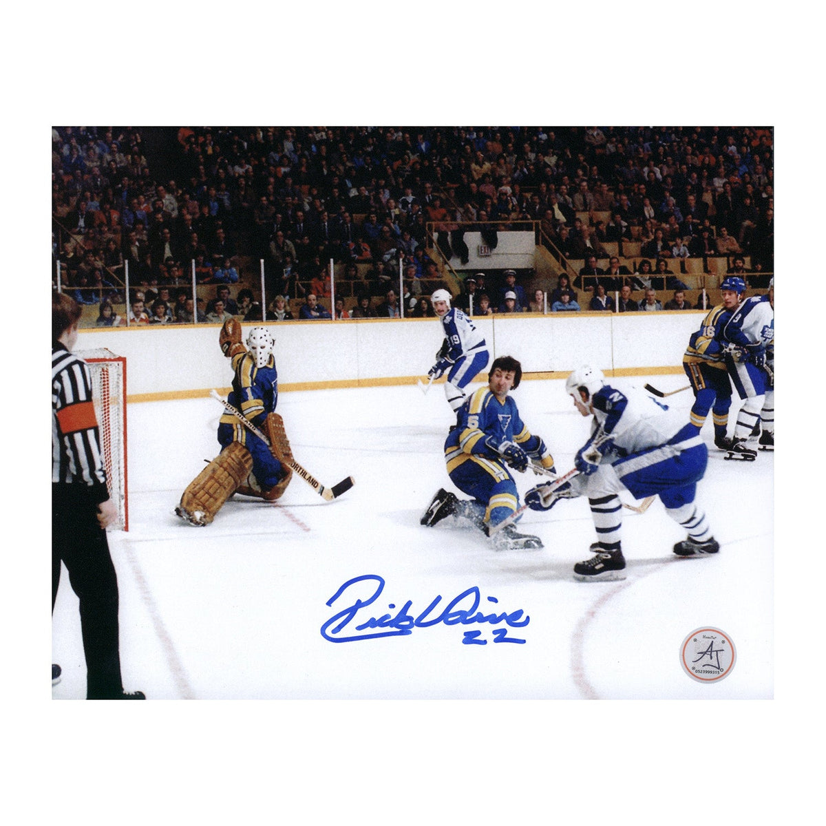 Rick Vaive Autographed Toronto Maple Leafs 1st 50th Goal 8x10 Photo product image 1, provided for visual reference and