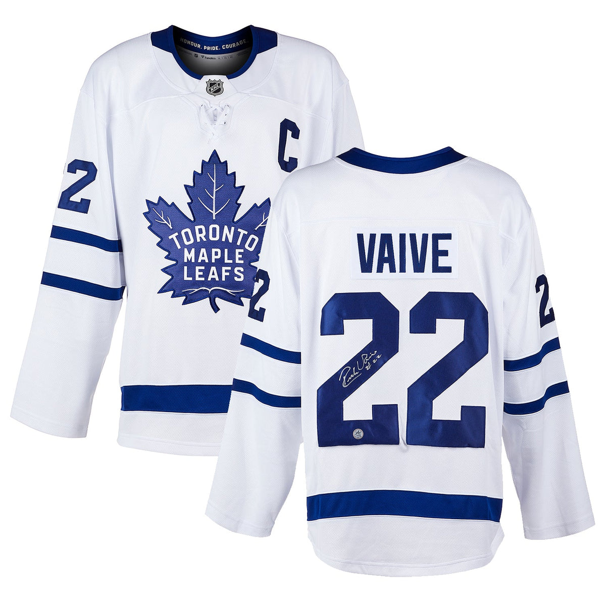 Rick Vaive Signed Toronto Maple Leafs White Fanatics Breakaway Jersey product image 3, provided for visual reference and