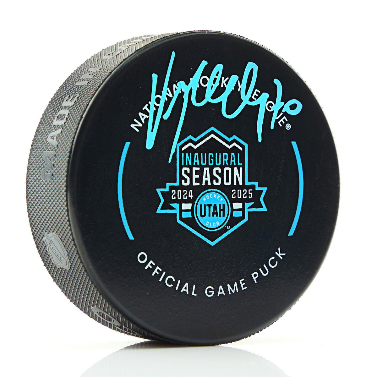Karel Vejmelka Signed Utah Hockey Club Inaugural Season Official Game Puck product image 1, provided for visual reference