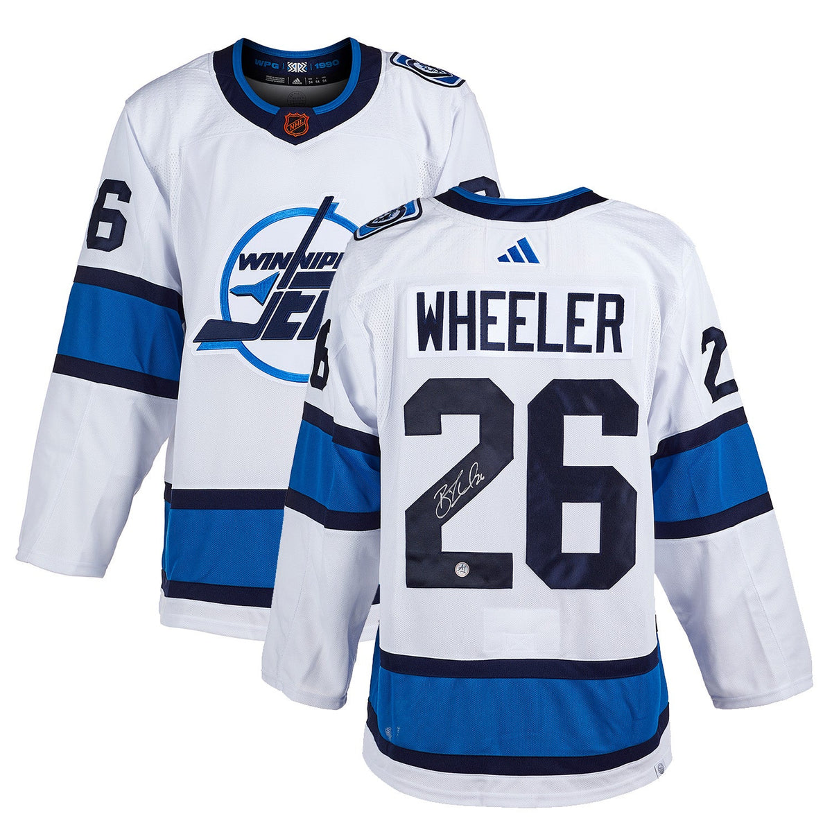 Blake Wheeler Signed Winnipeg Jets Reverse Retro 2.0 adidas Jersey product image 3, provided for visual reference and