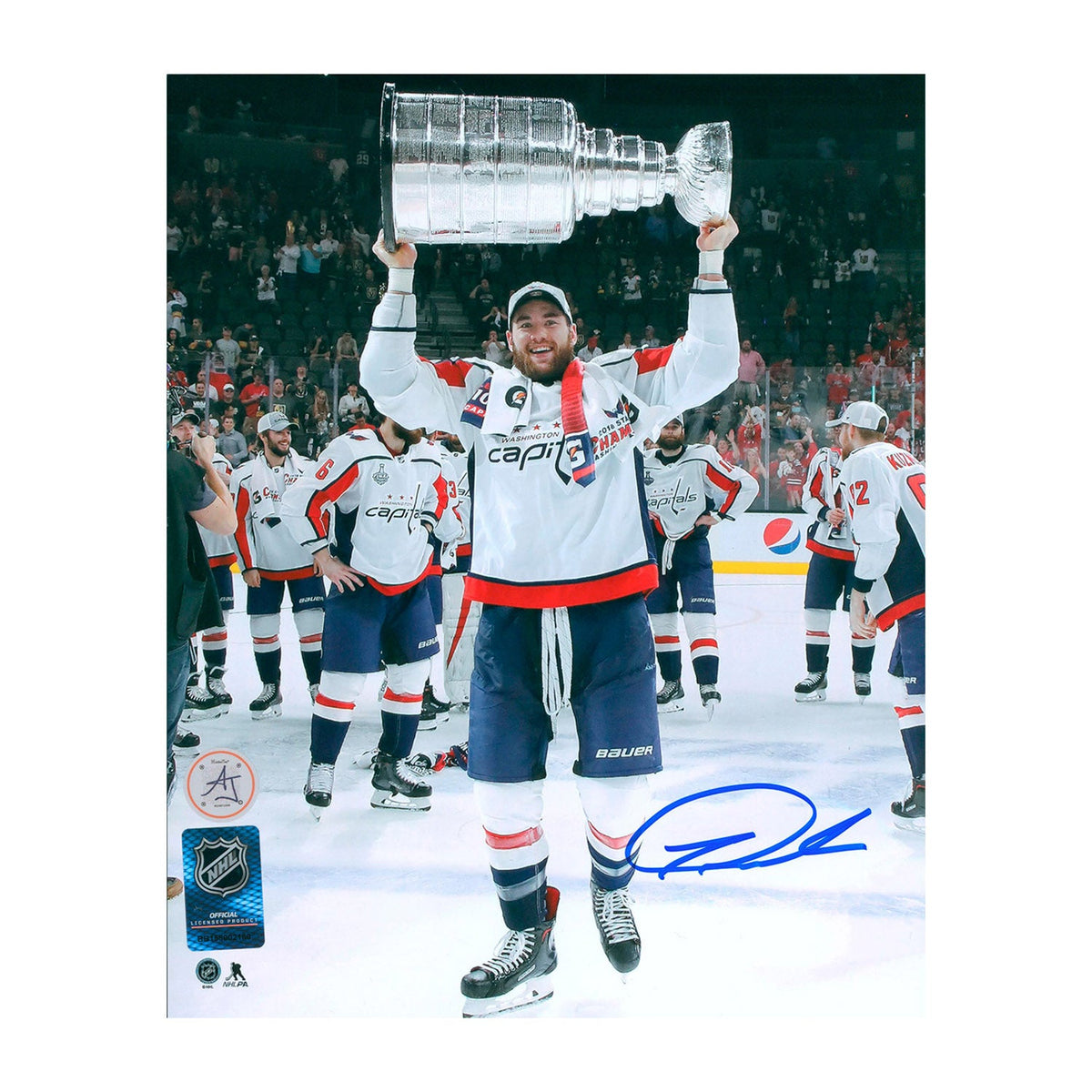 Tom Wilson Signed Washington Capitals 2018 Stanley Cup 8x10 Photo product image 1, provided for visual reference and product