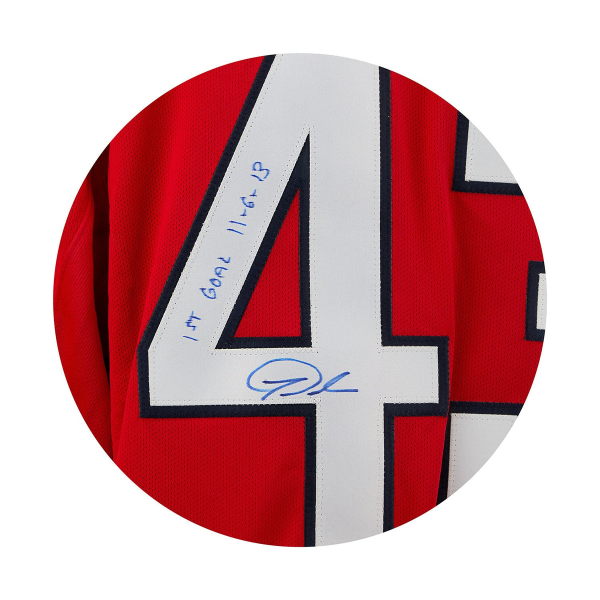 Tom Wilson Washington Capitals Signed & Dated 1st Goal Reebok Jersey #6/43 product image 3, provided for visual reference