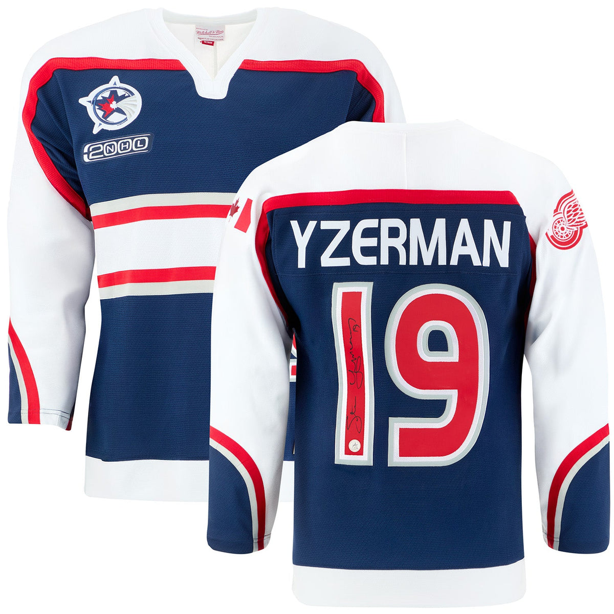 Steve Yzerman Signed 2000 All-Star Game Mitchell & Ness Throwback Jersey product image 3, provided for visual reference and