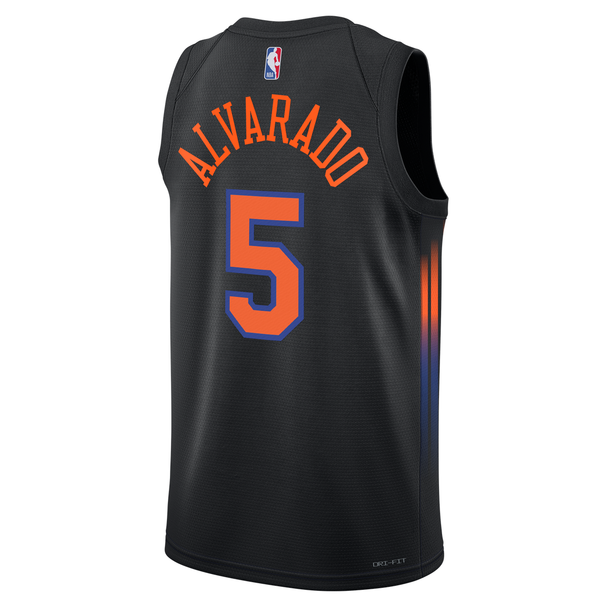 Unisex New York Knicks José Alvarado Jordan Brand Black product image 4