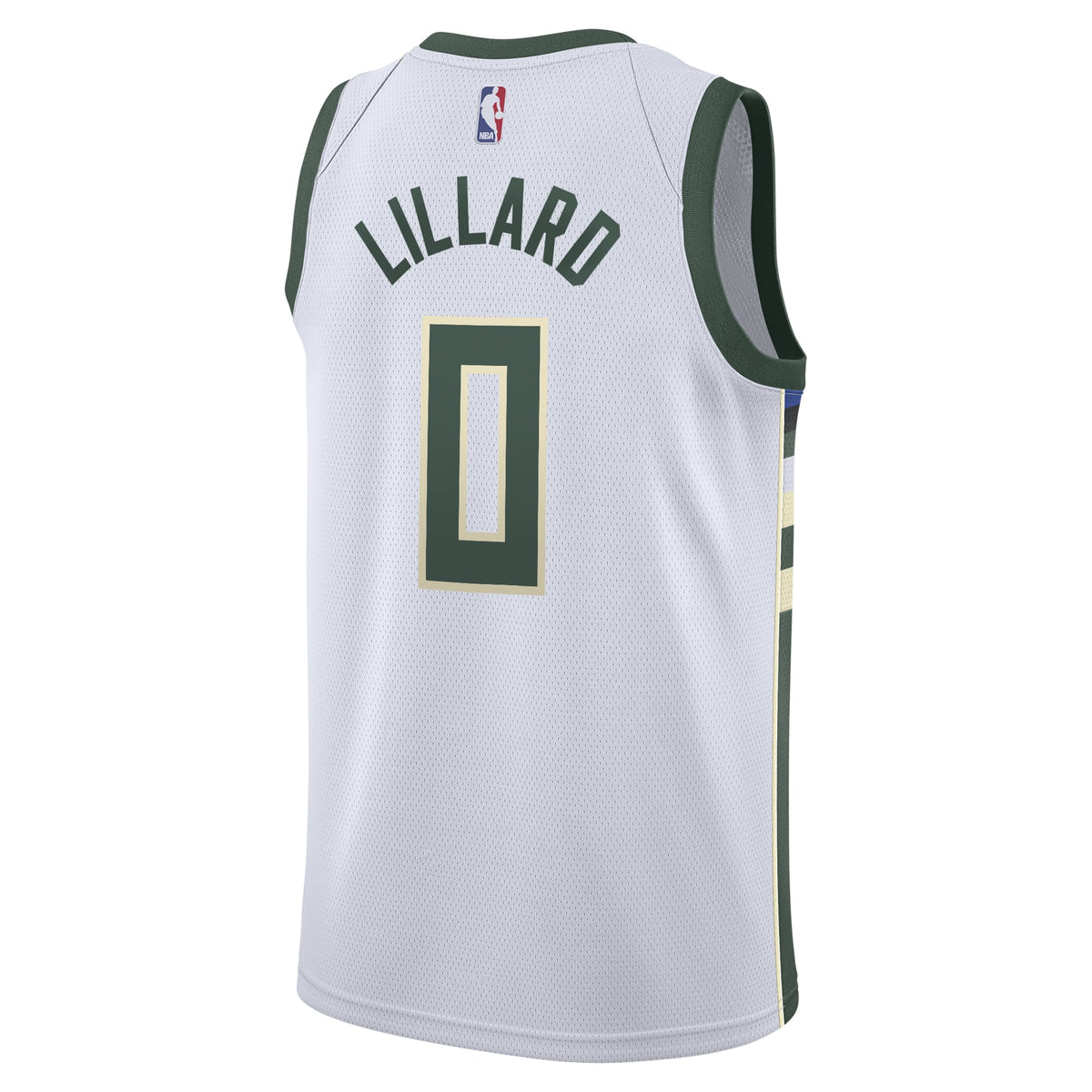 Unisex Milwaukee Bucks Damian Lillard Nike White Swingman product image 4