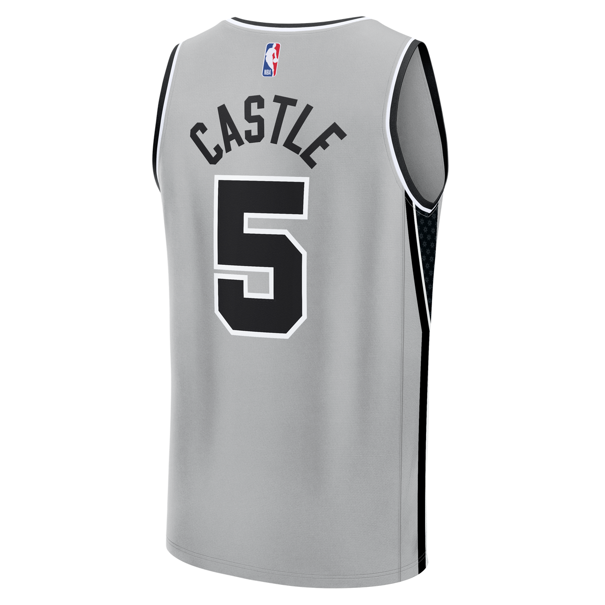 Youth San Antonio Spurs Stephon Castle Fanatics Silver Fast product image 4