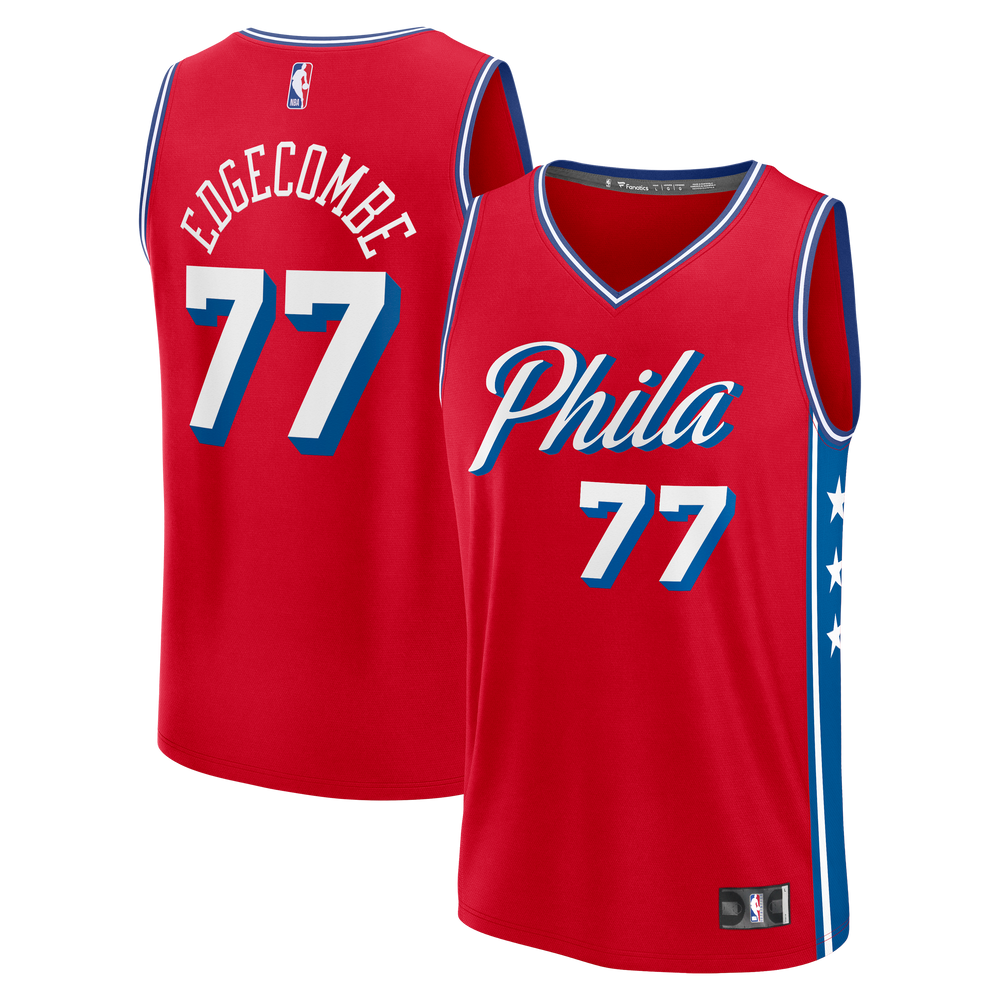 Youth Philadelphia 76ers VJ Edgecombe Fanatics Red Fast