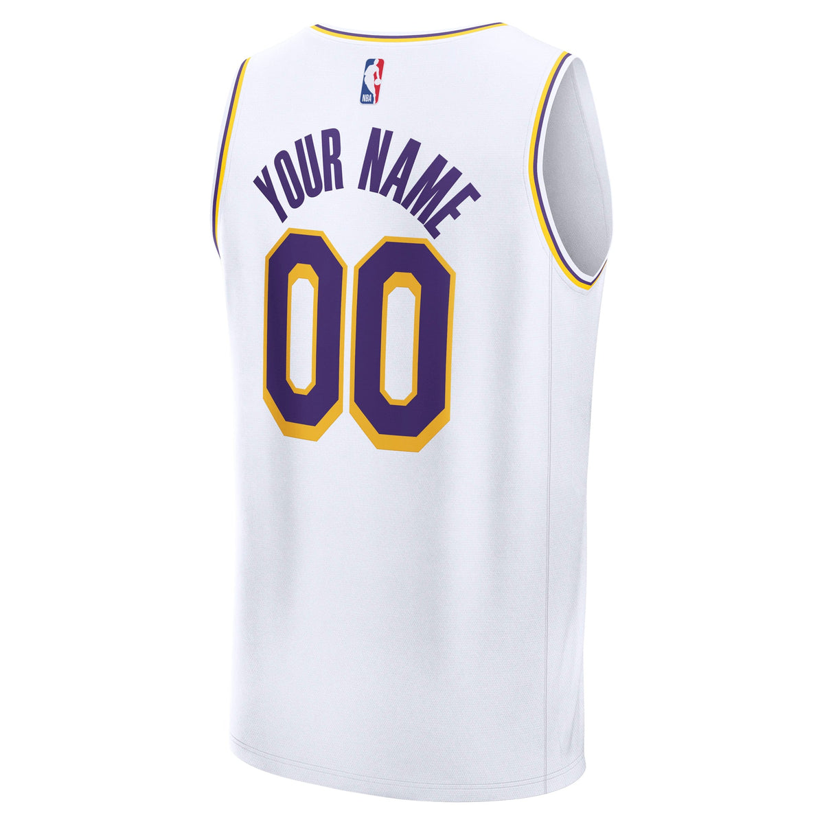 Youth Los Angeles Lakers Fanatics White Fast Break Custom product image 4