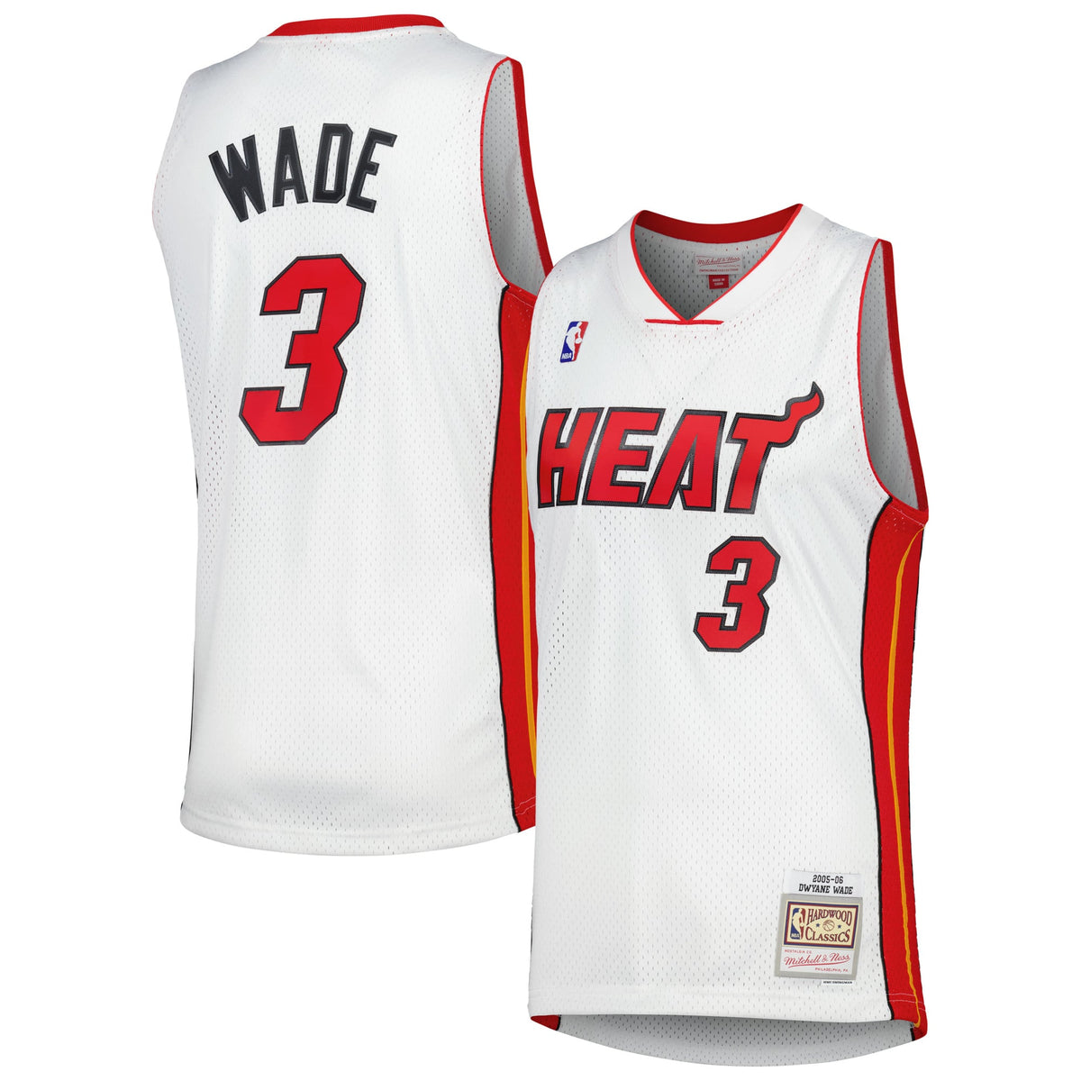 Men's Miami Heat Dwyane Wade Mitchell & Ness White 2005/06 product image 2