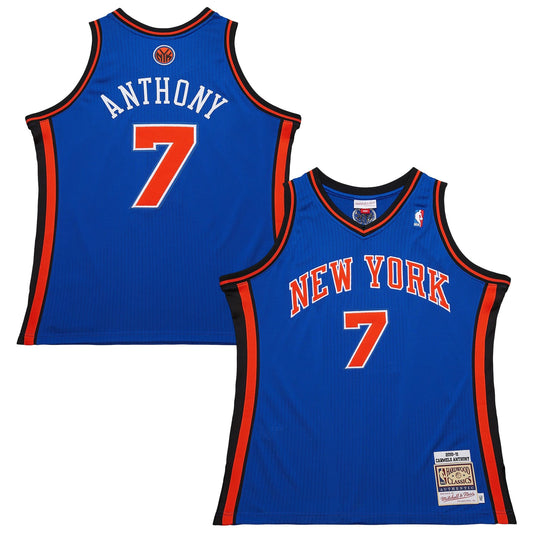 Men's New York Knicks Carmelo Anthony Mitchell & Ness Blue product image 1