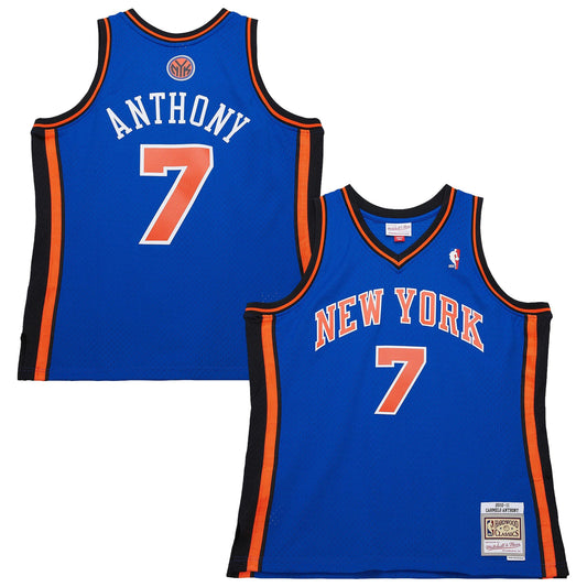 Men's New York Knicks Carmelo Anthony Mitchell & Ness Blue product image 1
