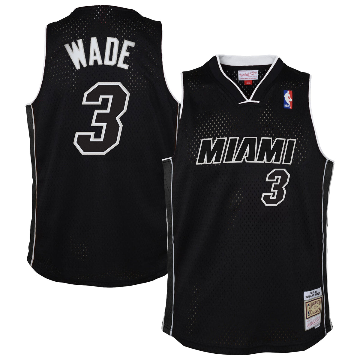 Youth Miami Heat Dwyane Wade Mitchell & Ness Black 2011/12 product image 1