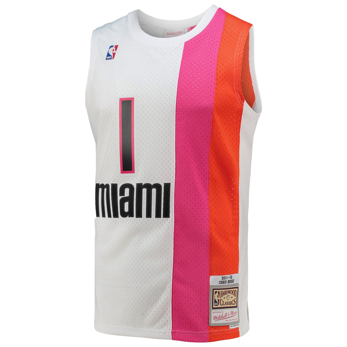 Men's Miami Heat Chris Bosh Mitchell & Ness White 2011/12 product image 3