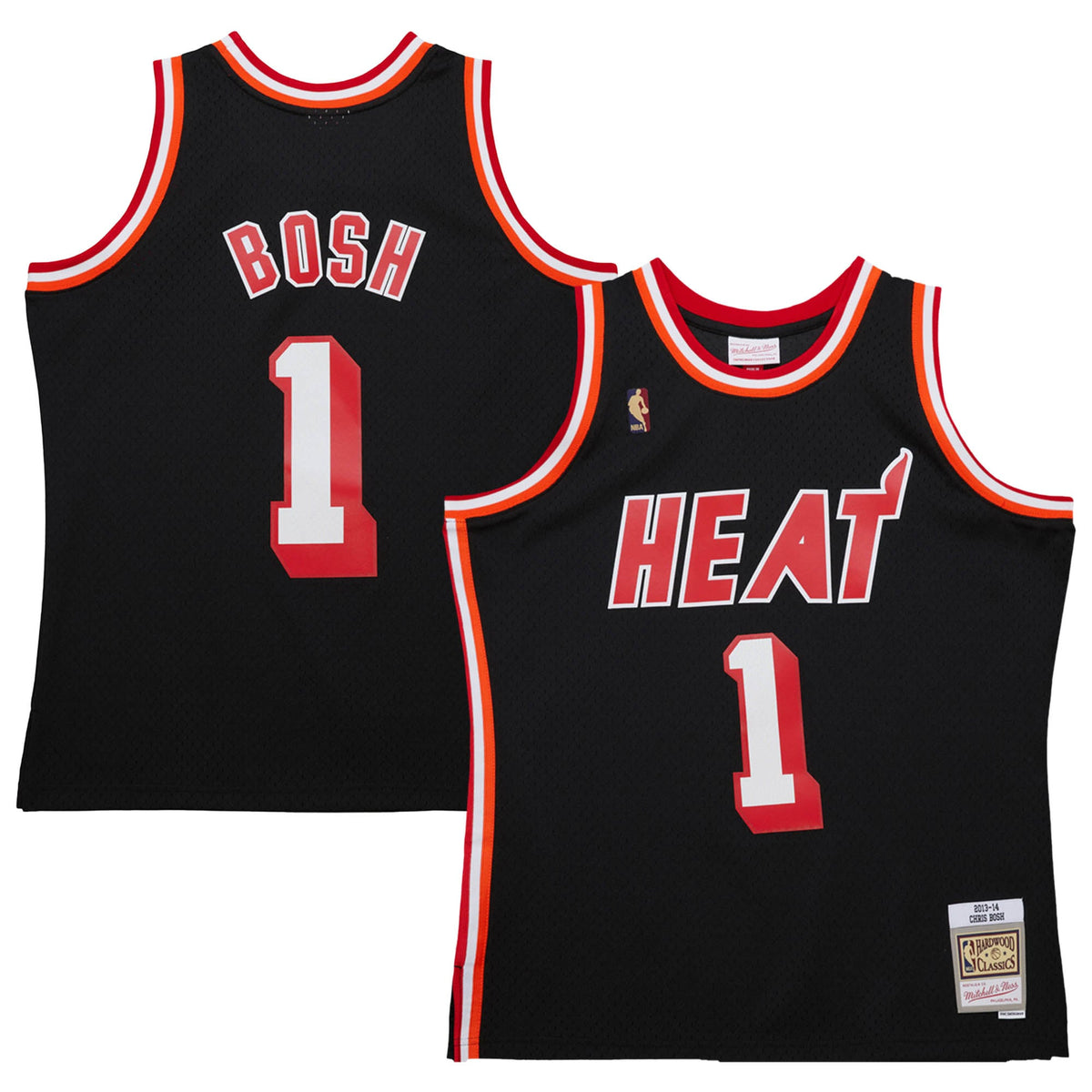 Men's Miami Heat Chris Bosh Mitchell & Ness Black 2013/14 product image 1