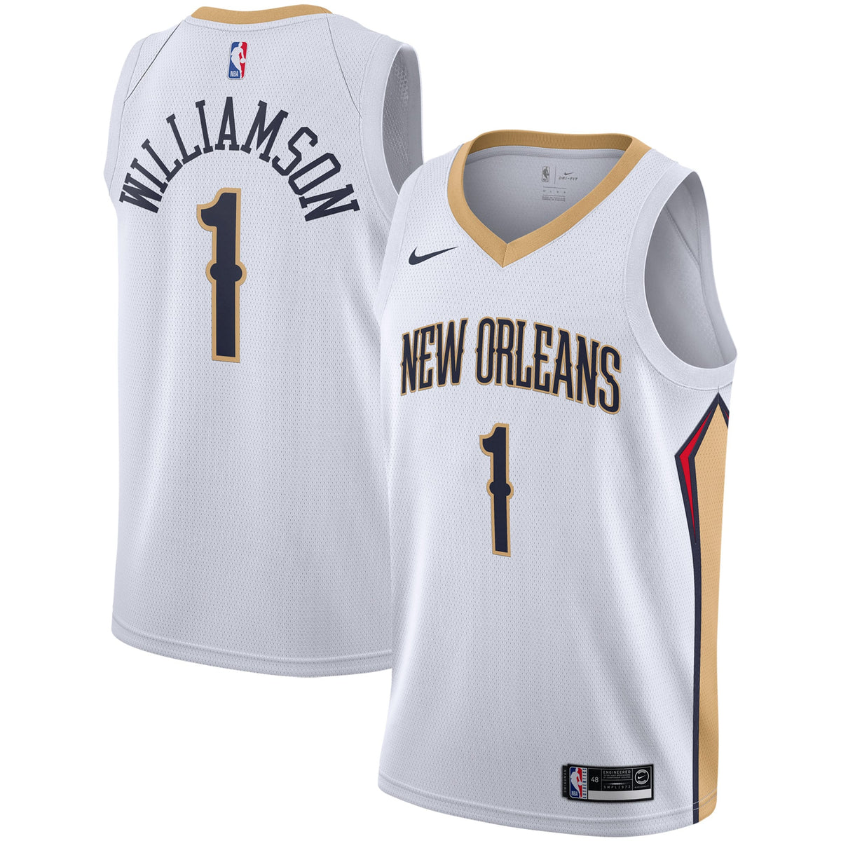 Men's New Orleans Pelicans Zion Williamson Nike White product image 1