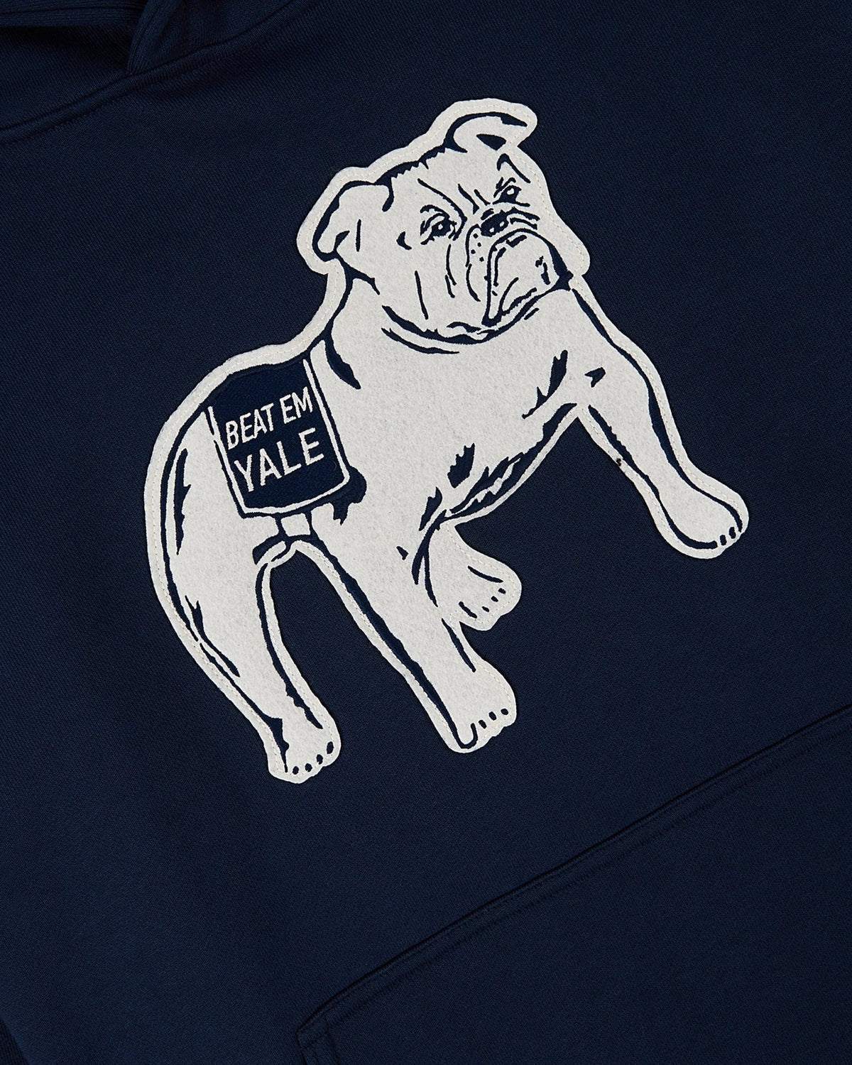 Yale University Heavyweight Cotton Terry Pullover Hoodie product image 3, provided for visual reference and product detail