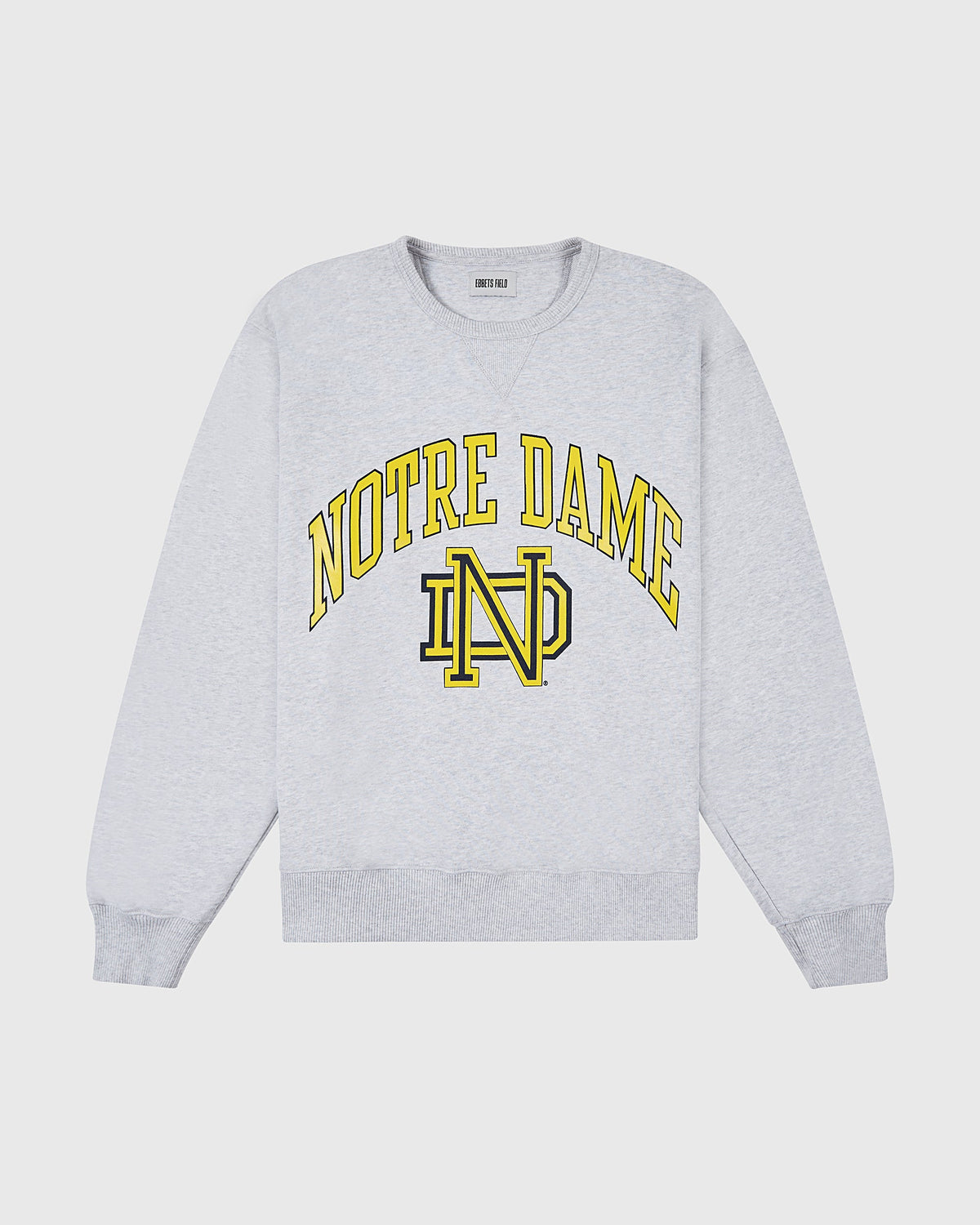 Notre Dame Heavyweight Cotton Terry Crewneck product image 1, provided for visual reference and product detail review