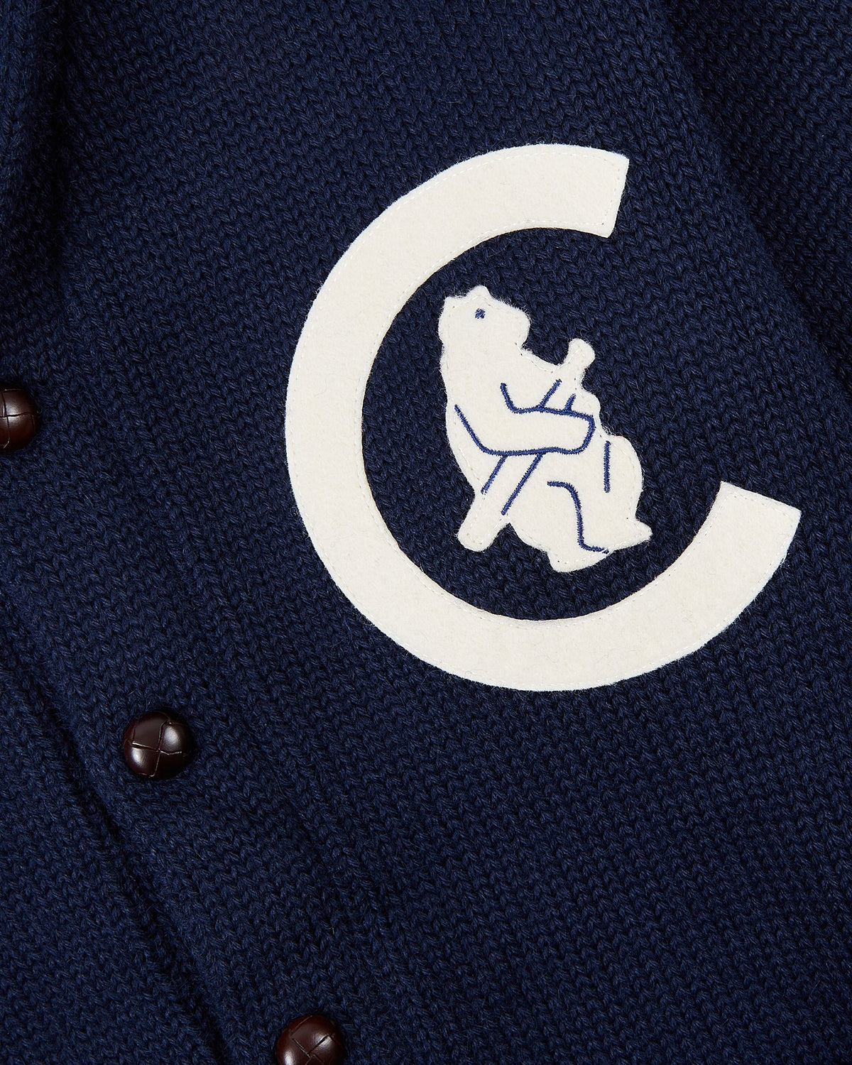 Chicago Cubs 1911 Wool Shawl Collar Sweater product image 2, provided for visual reference and product detail review