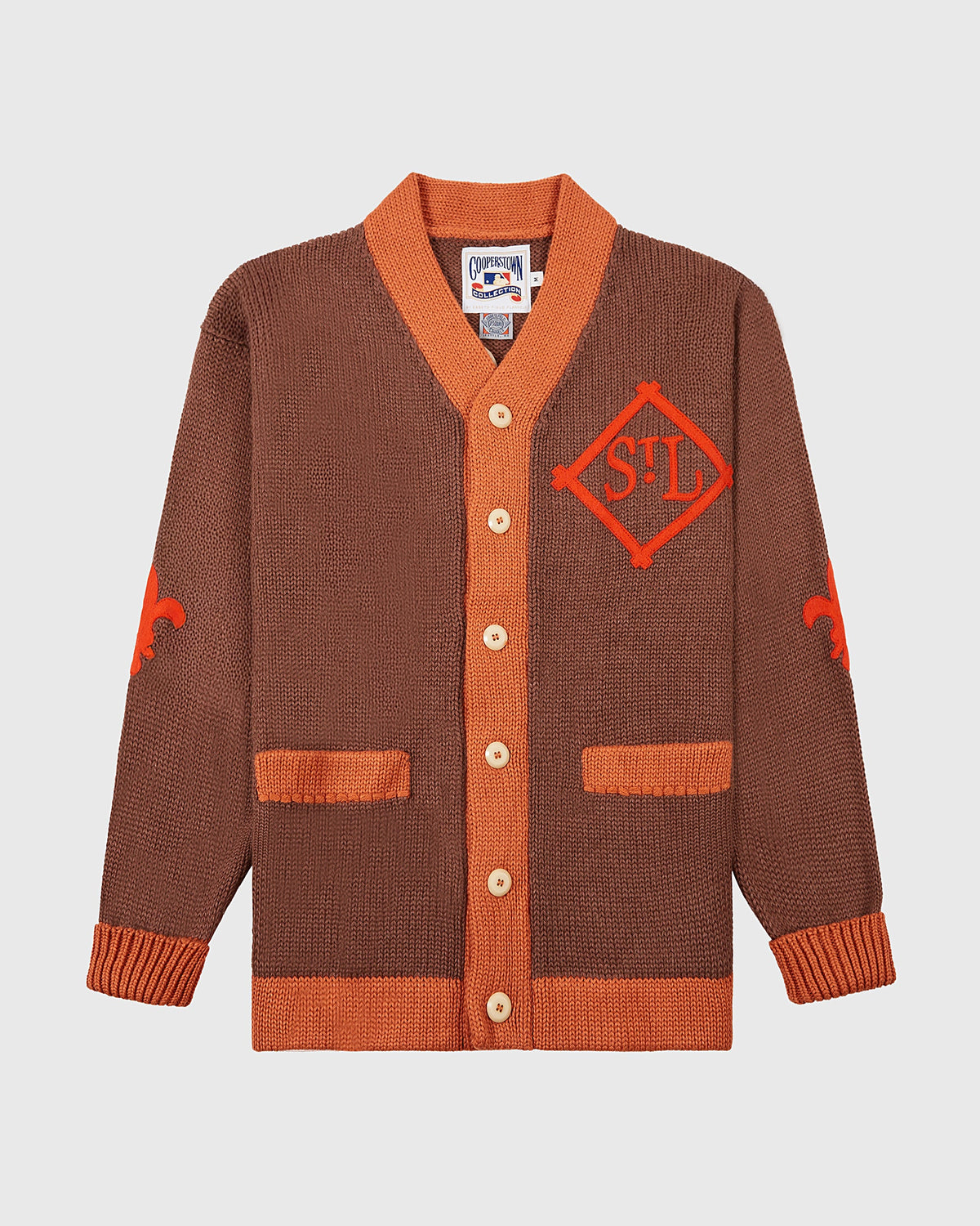 St. Louis Browns 1909 Wool Cardigan Sweater product image 1, provided for visual reference and product detail review