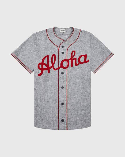 Aloha 100th Infantry 1942 Authentic Wool Road Baseball Jersey product image 1, provided for visual reference and product