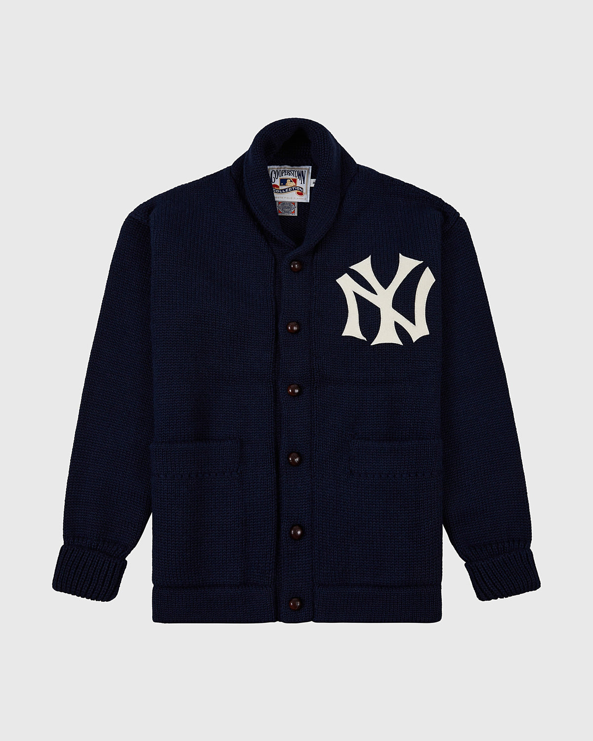 New York Yankees 1922 Wool Shawl Collar Sweater product image 1, provided for visual reference and product detail review
