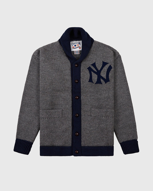 New York Yankees 1922 Wool Shawl Collar Sweater product image 1, provided for visual reference and product detail review