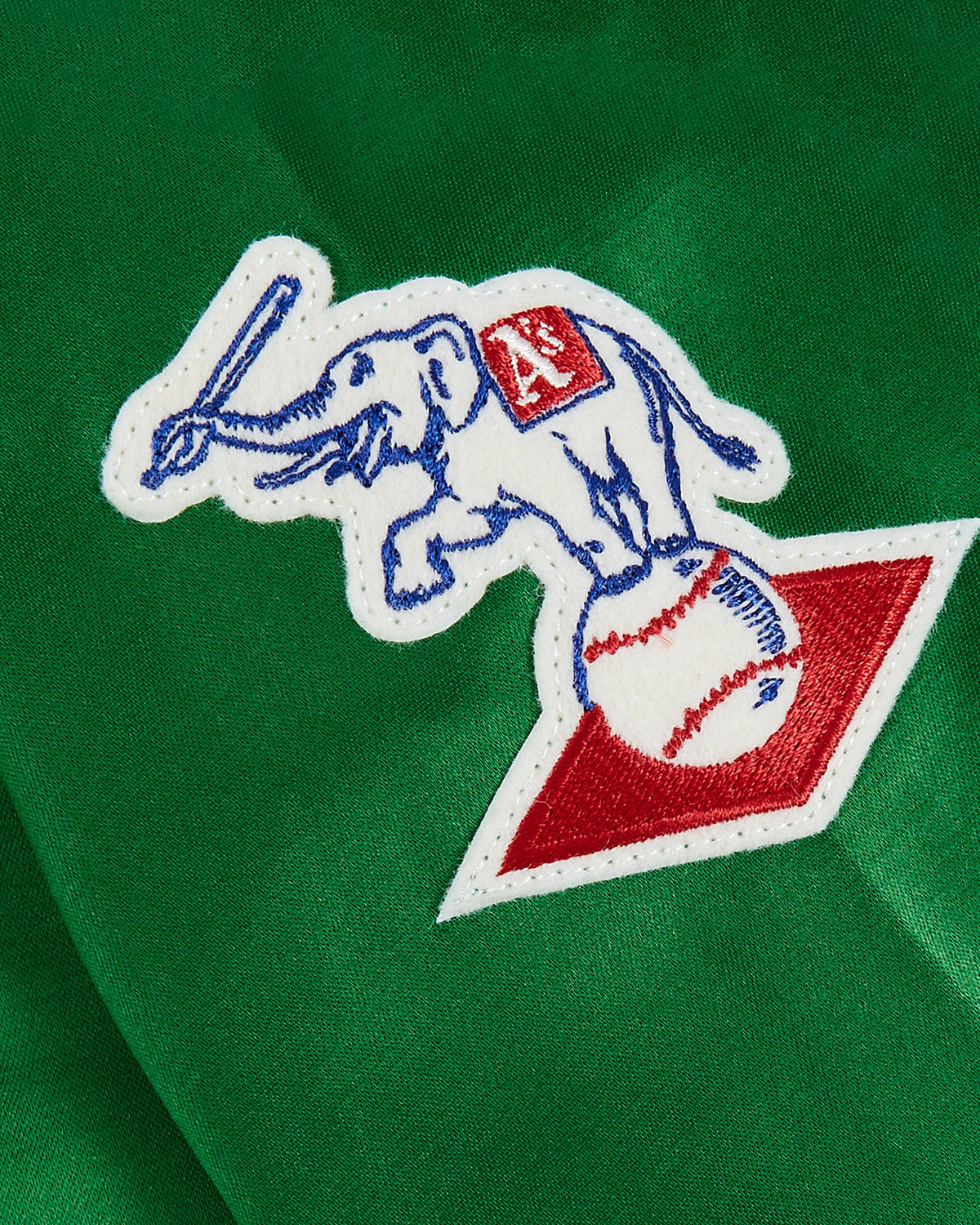 Kansas City Athletics 1963 Satin Windbreaker Jacket product image 3, provided for visual reference and product detail review