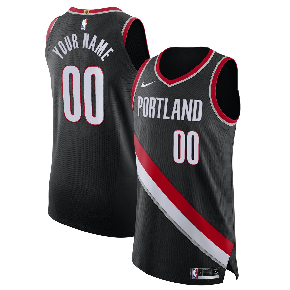 Men's Portland Trail Blazers Nike Black 2020/21 Authentic product image 1