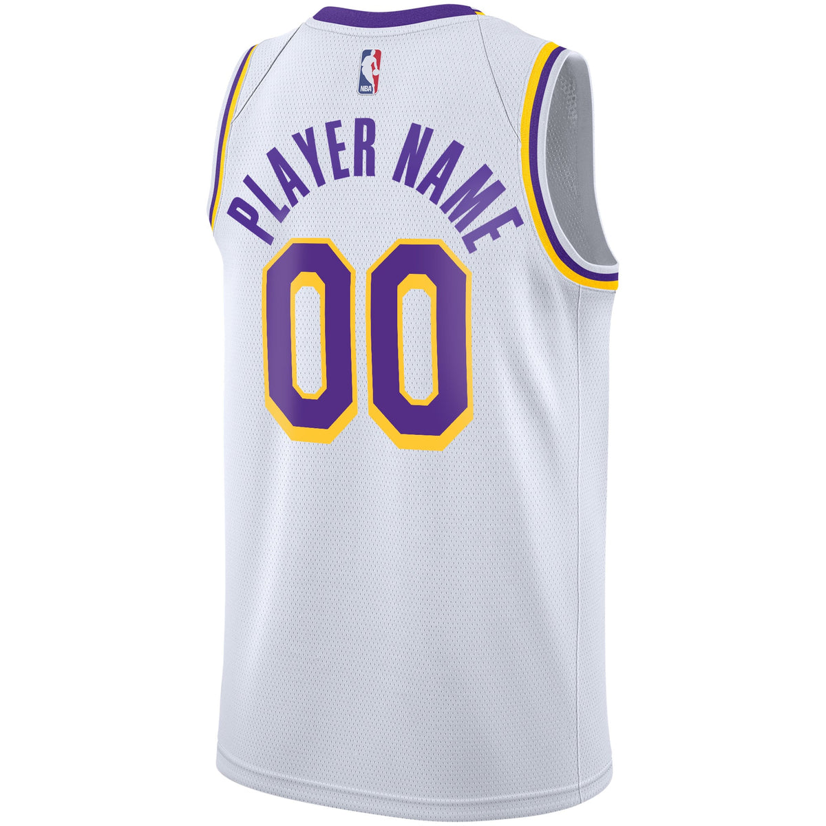Men's Los Angeles Lakers Nike White 2020/21 Swingman Custom product image 4