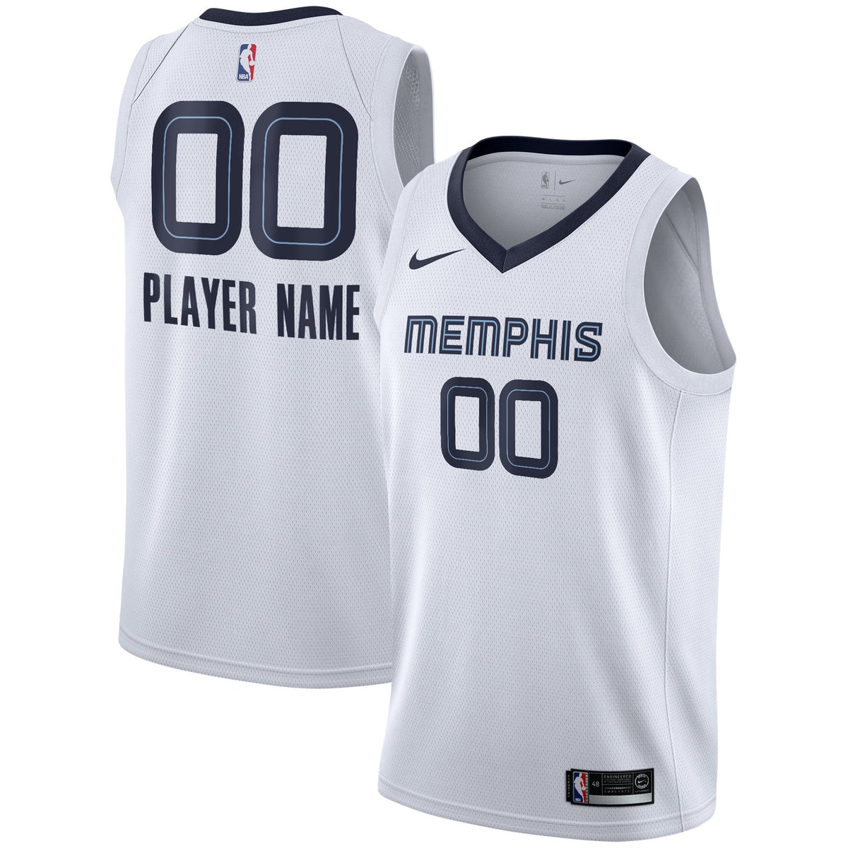 Men's Memphis Grizzlies Nike White 2020/21 Swingman Custom product image 1