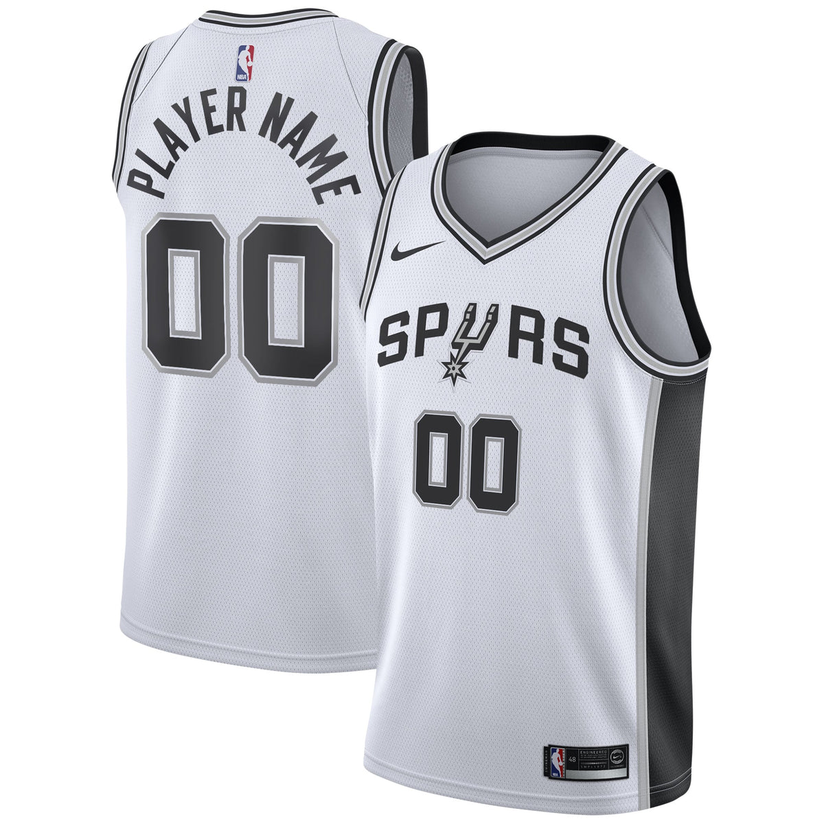 Men's San Antonio Spurs Nike White 2020/21 Swingman Custom product image 1