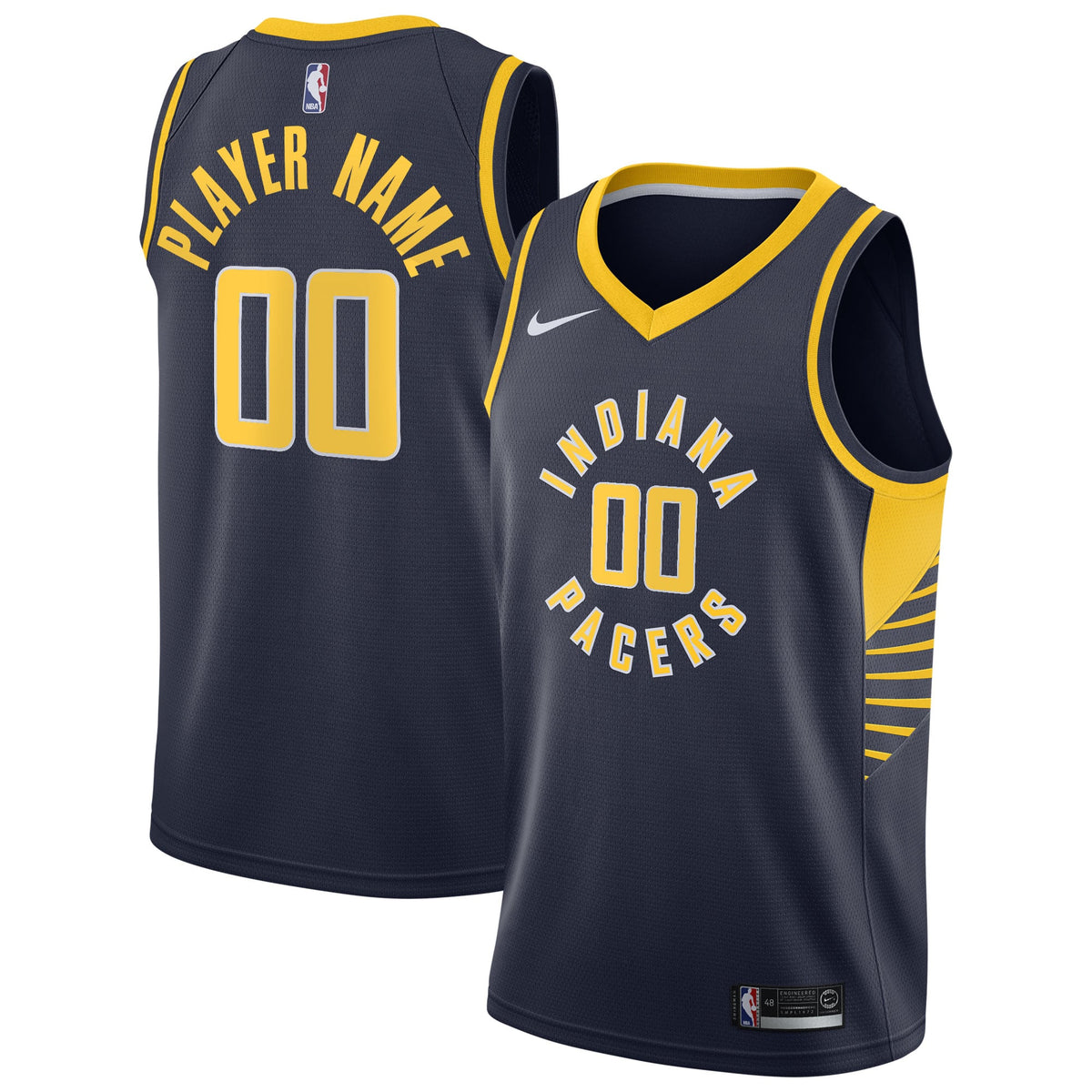 Men's Indiana Pacers Nike Navy 2020/21 Swingman Custom product image 2