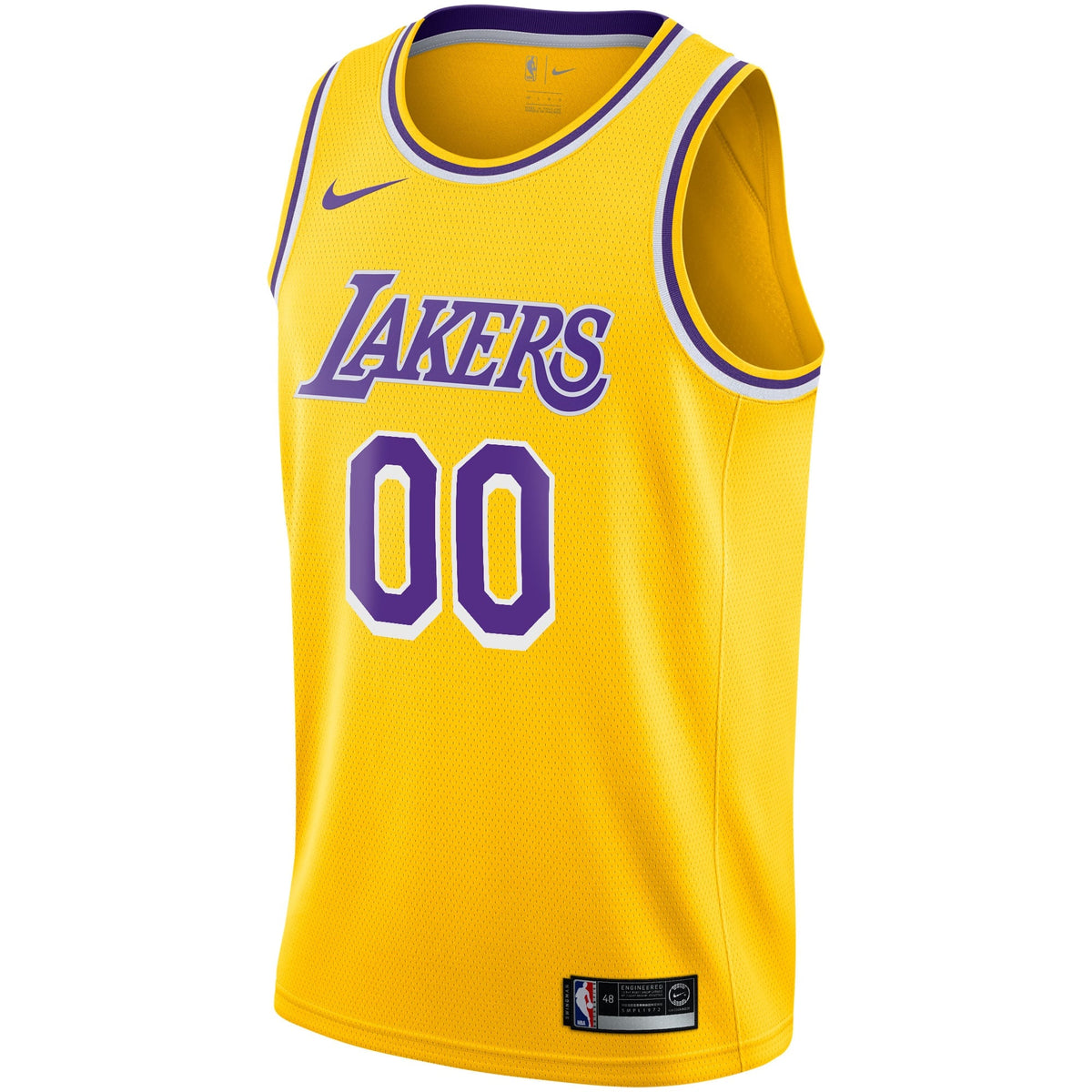 Men's Los Angeles Lakers Nike Gold 2020/21 Swingman Custom product image 3
