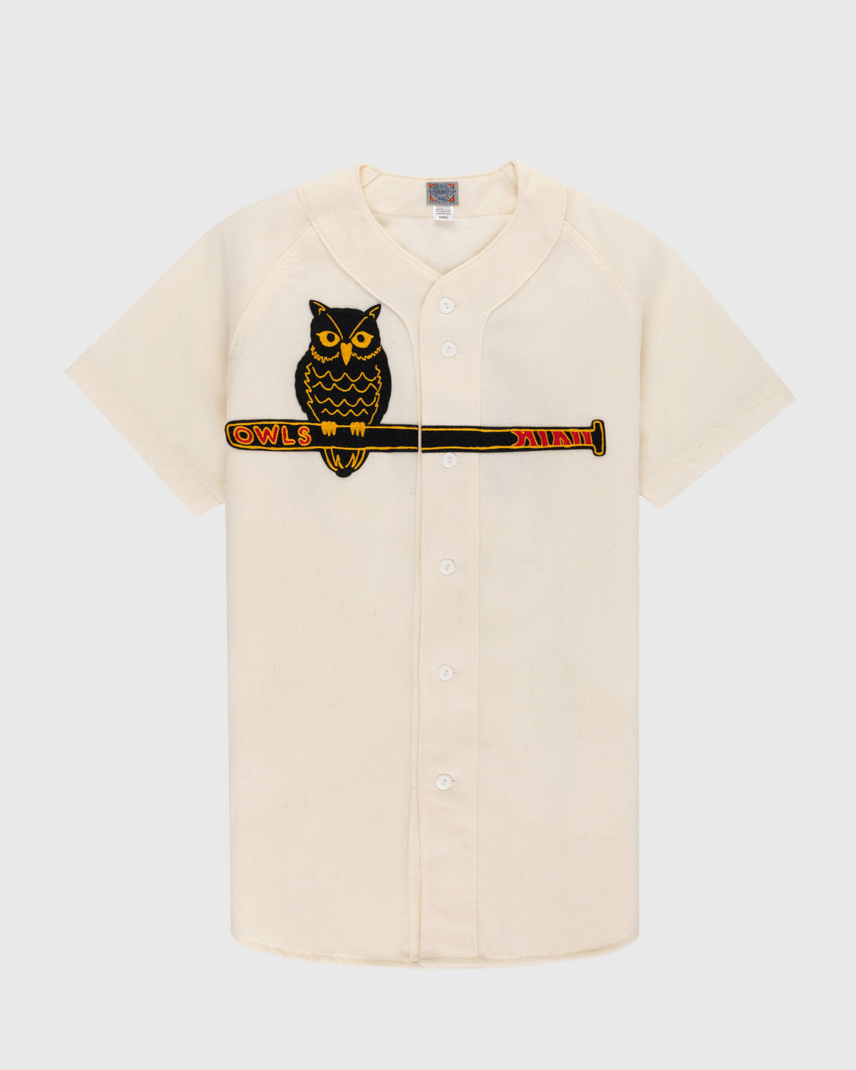 Topeka Owls 1947 Authentic Wool Home Baseball Jersey product image 1, provided for visual reference and product detail review
