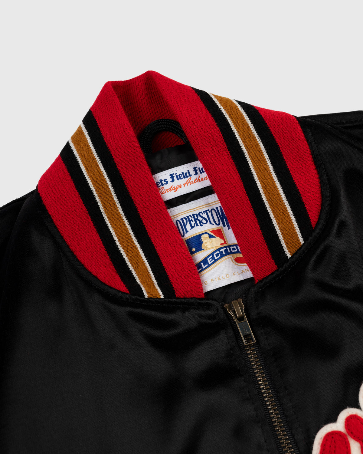 Milwaukee Braves 1957 Authentic All Satin Varsity Jacket product image 2, provided for visual reference and product detail