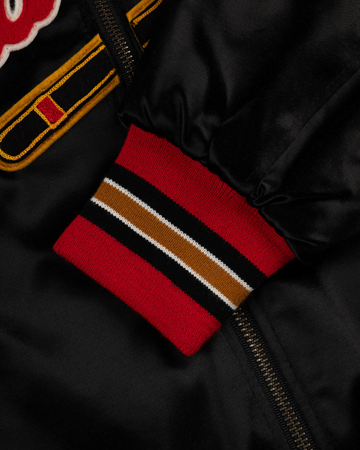 Milwaukee Braves 1957 Authentic All Satin Varsity Jacket product image 4, provided for visual reference and product detail