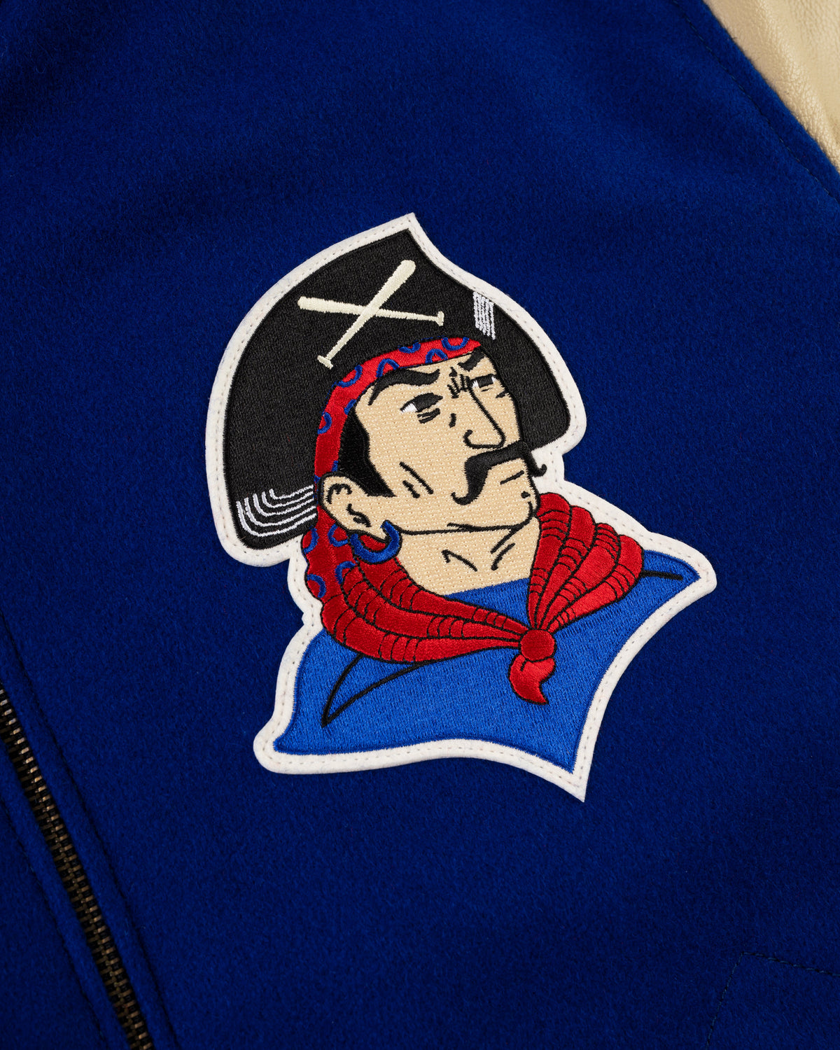 Pittsburgh Pirates 1945 Authentic Wool & Leather Varsity Jacket product image 3, provided for visual reference and product