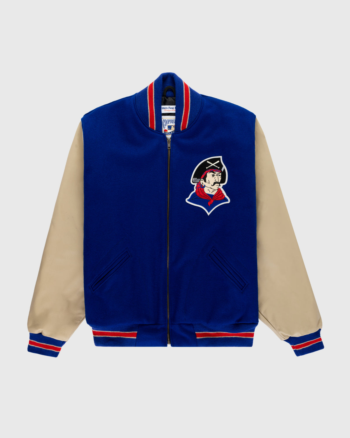 Pittsburgh Pirates 1945 Authentic Wool & Leather Varsity Jacket product image 1, provided for visual reference and product