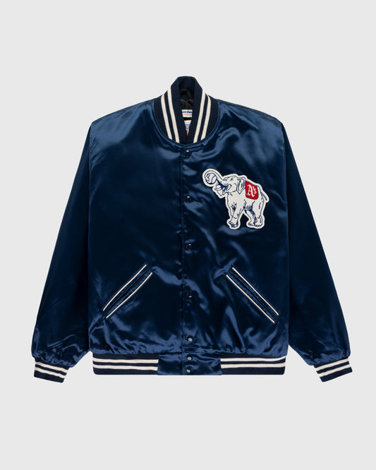 Philadelphia Athletics 1953 Authentic All Satin Varsity Jacket product image 1, provided for visual reference and product